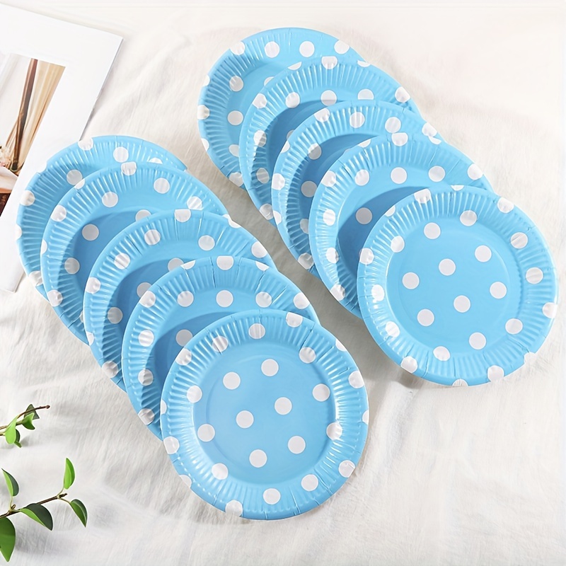 Colorful Disposable Polka Dot Paper Plates Perfect For - Temu