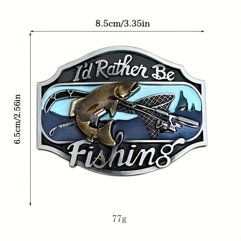 Zinc Alloy Fishing Pattern Belt Buckle Western Cowboy Buckle - Temu