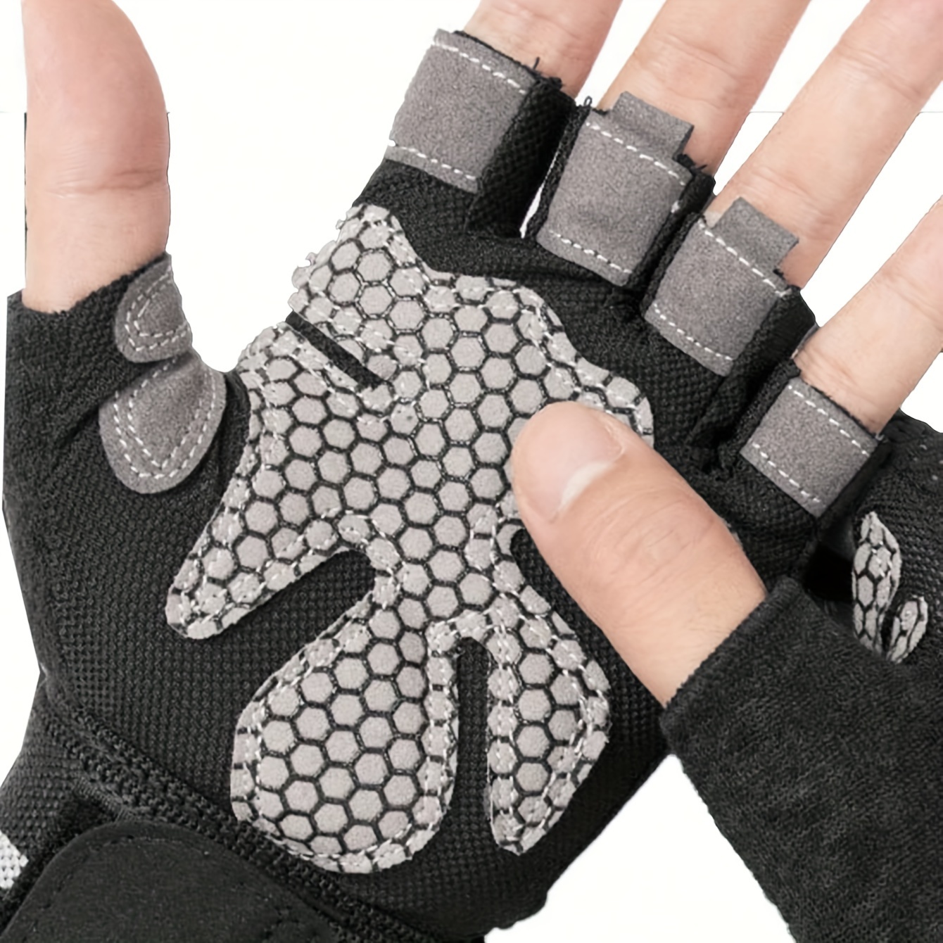 1pair Unisex Half-fingered Palm Protection Sports Gloves For