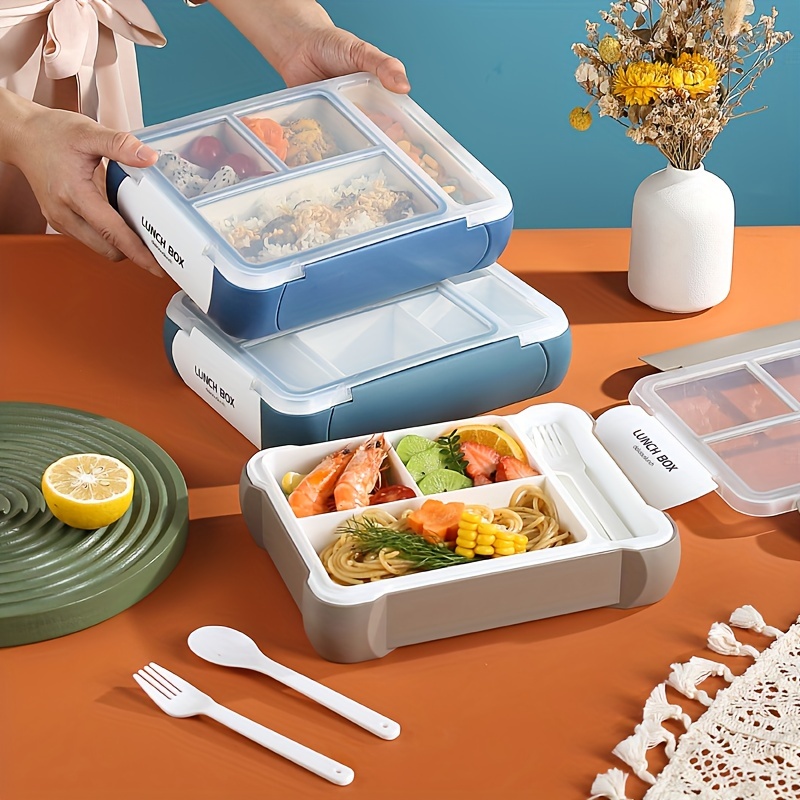 Bento Lunch Box 1300ml Leak Proof Bento Box With Sauce Jar 3 Compartments Lunch  Containers With Utensil Dishwasher Microwave Saf - Lunch Box - AliExpress