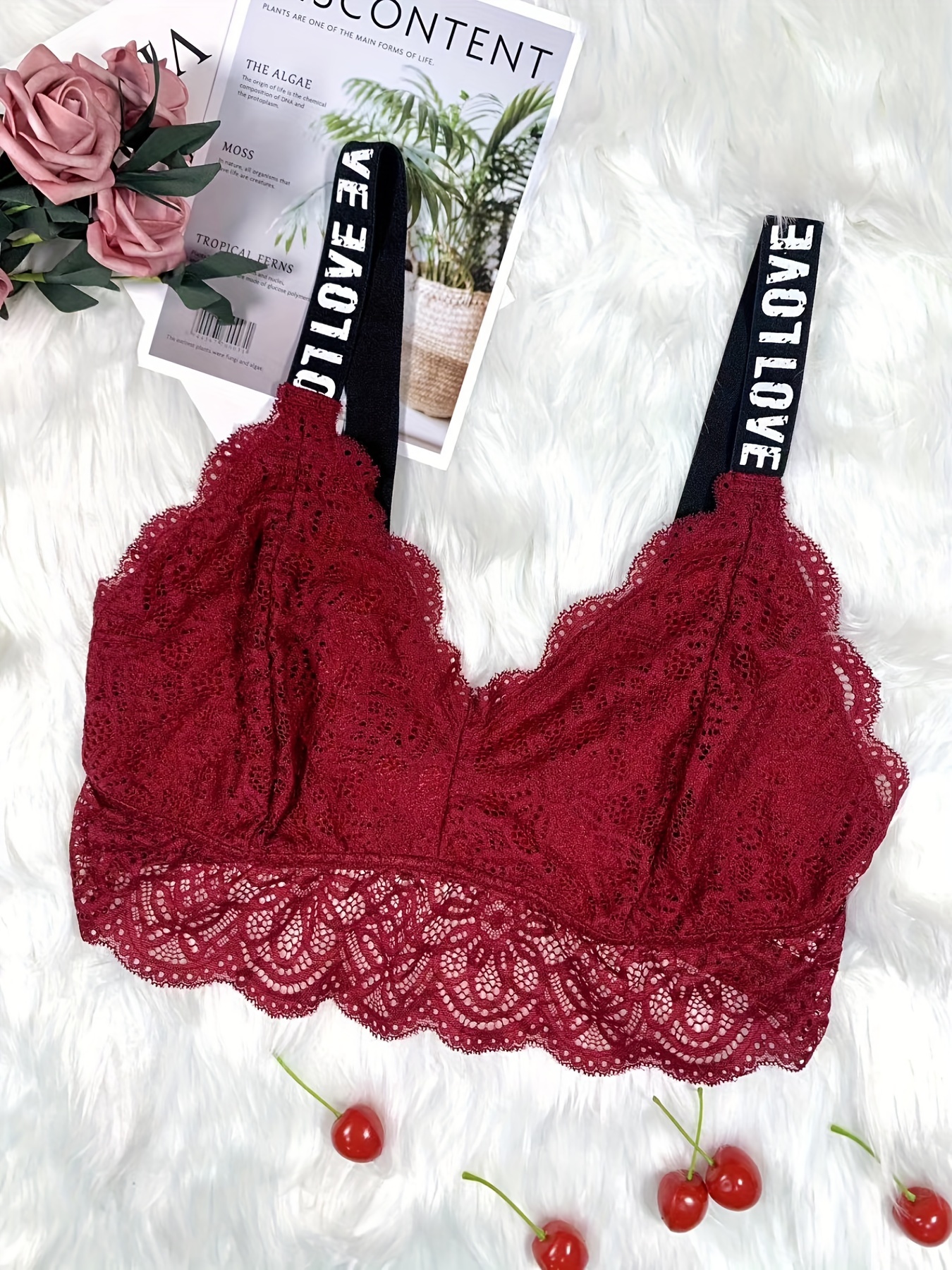 Bulk-buy Wireless Bras for Women Lace Floral Front Closure Sexy