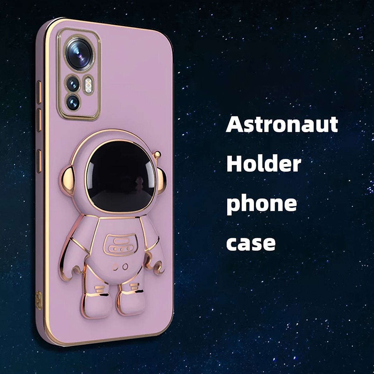 Funda Para Samsung A53 5g Carcasa Color Rosa Celular Soporte De Astronauta