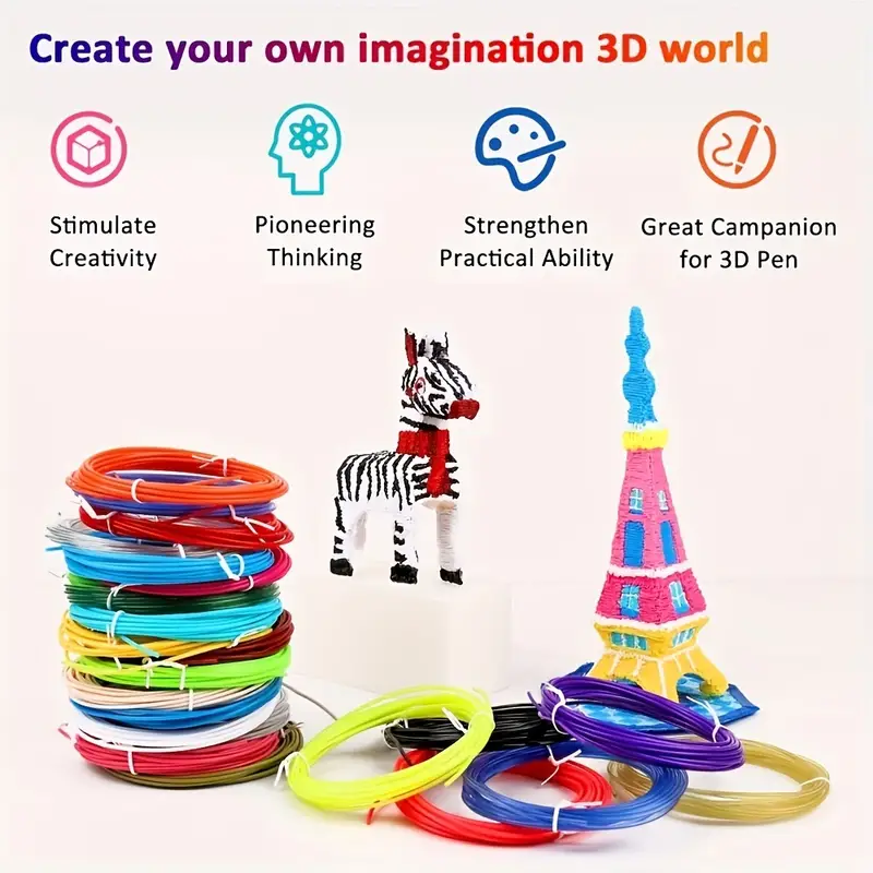 10/20 Colors Per Pack Pla Filament For 3d Printer And 3d Pen - Temu