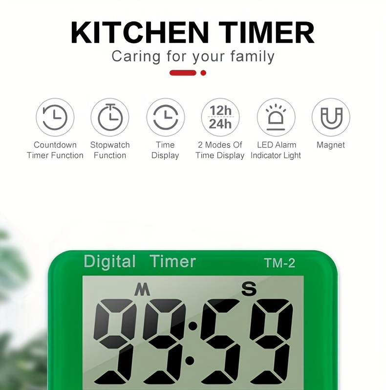 1pc, Timer, Timer da cucina digitale, Timer da cucina per il conto alla  rovescia, Timer con