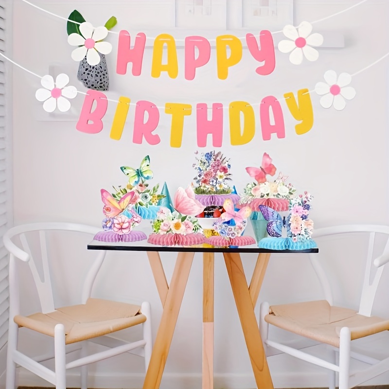 Butterfly Theme Birthday Party Decoration Birthday Honeycomb - Temu