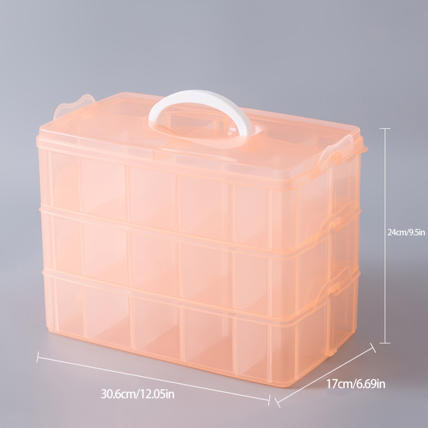 3 tier Craft Storage Box Stackable Organizer Box With - Temu