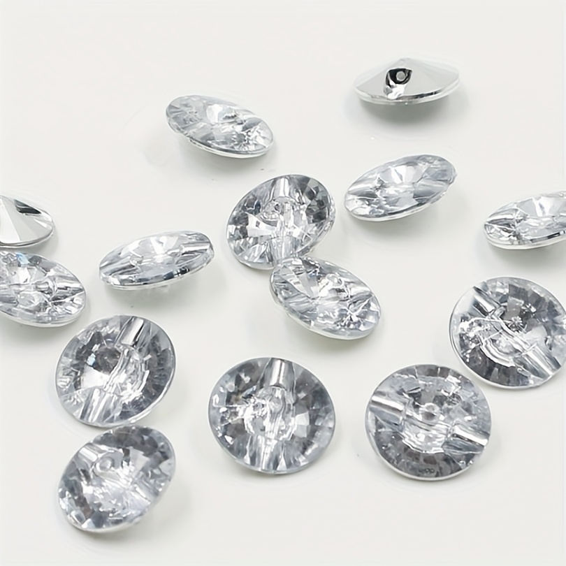 Round Acrylic Crystal Buttons Rhinestone Upholstery Buttons - Temu