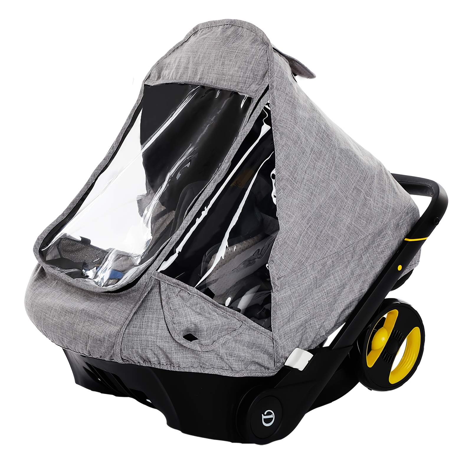 Funda de lluvia para cochecito, protector universal negro transparente de  viaje para bebé, protección al aire libre, cubierta de plástico para