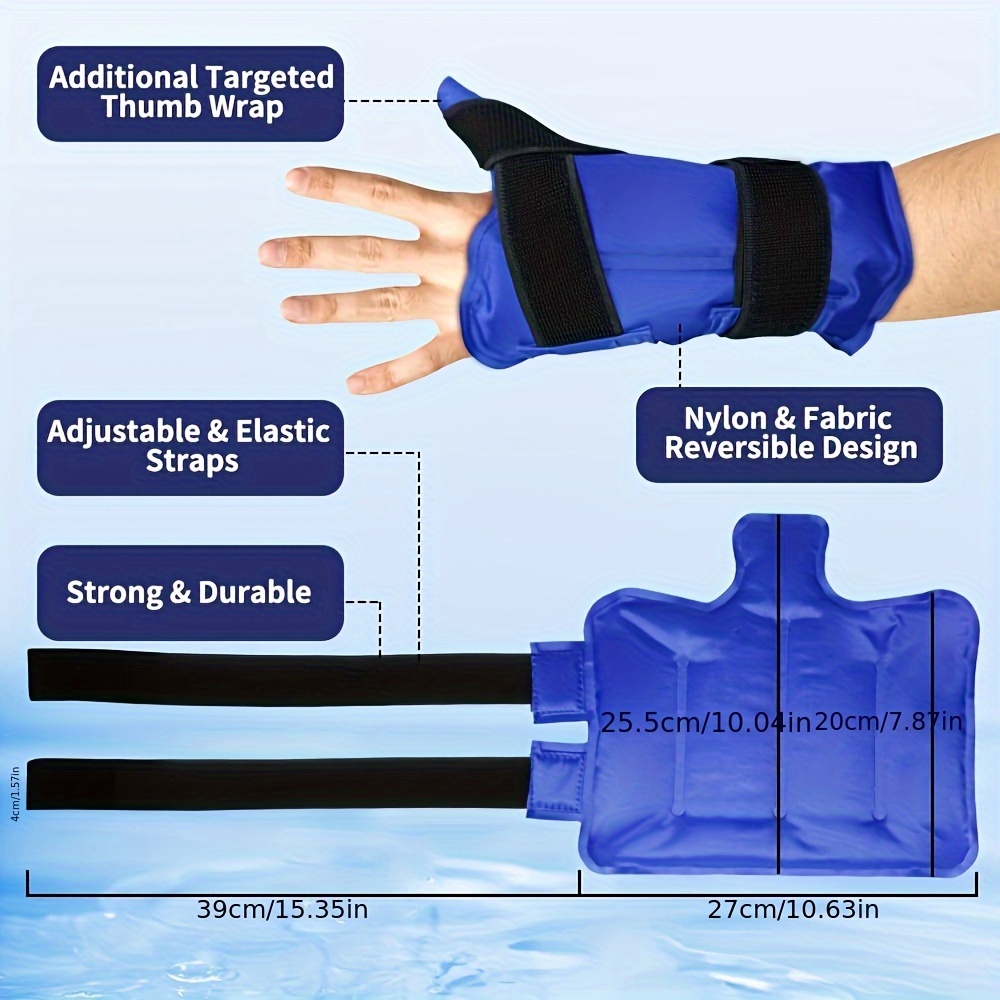 Wrist Ice Pack Wrap Adjustable Reusable Hand Gel Pack Hot - Temu