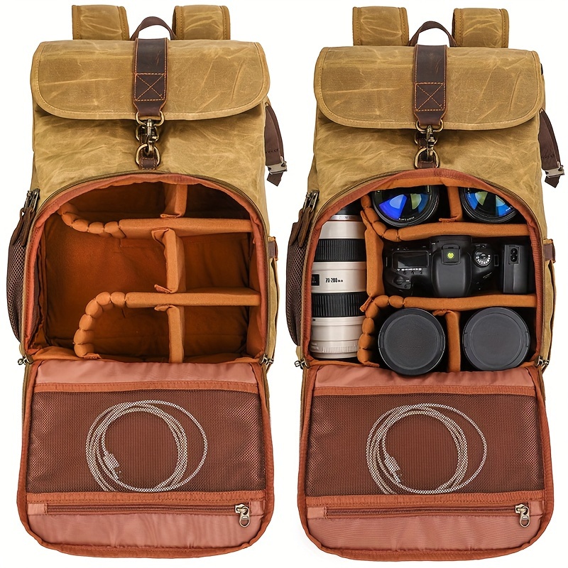 Vintage Camera Backpack Dslr Slr Waterproof Camera Bag - Temu