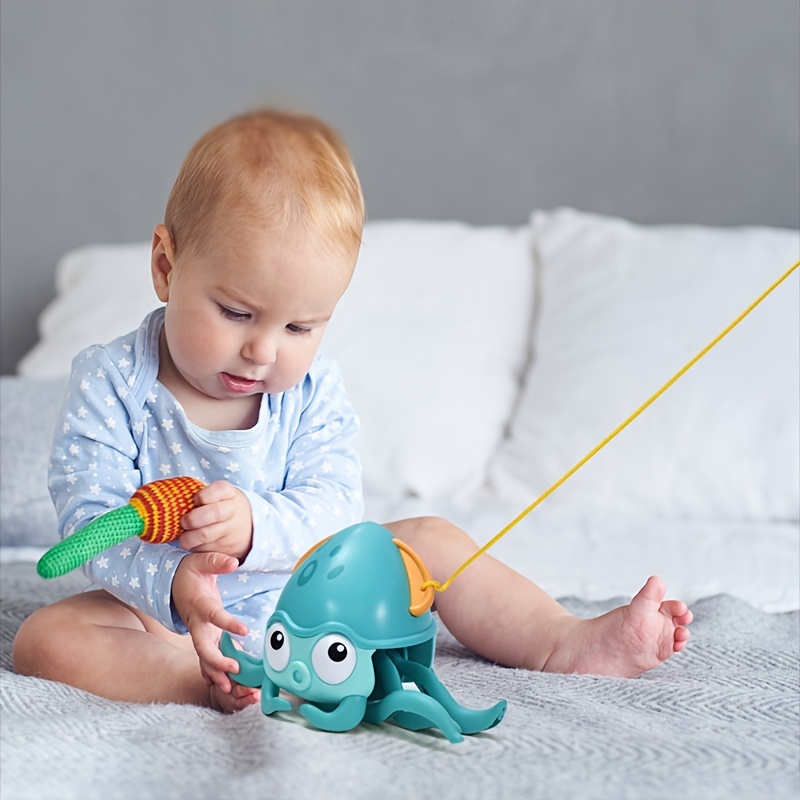 Fun Octopus Baby Toys Pull String Floating Wind Up Toys For Kids Ages 4 8  Crawl Walk And Swim In The Pool Bathtub Or Beach - Toys & Games - Temu Qatar