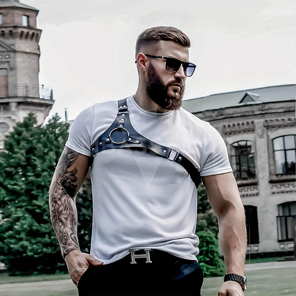 Trendy Mens Fashion Chest Strap Harness Mens Harness Pu Leather Cool  Shoulder Strap Belt Casual Versatile Decoration - Jewelry & Accessories -  Temu Canada
