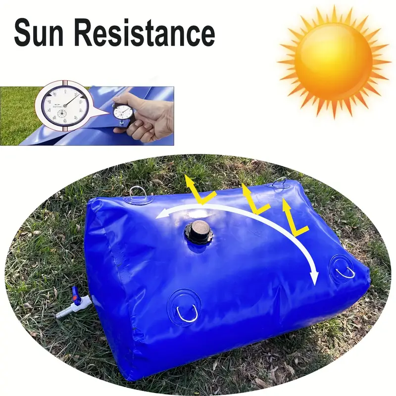 1 pack large capacity water storage bladder containers foldable portable water bladder tank vehicle mounted water storage bag multipurpose used drought resistance fire protection agricultural irrigation outdoor emergency water 4