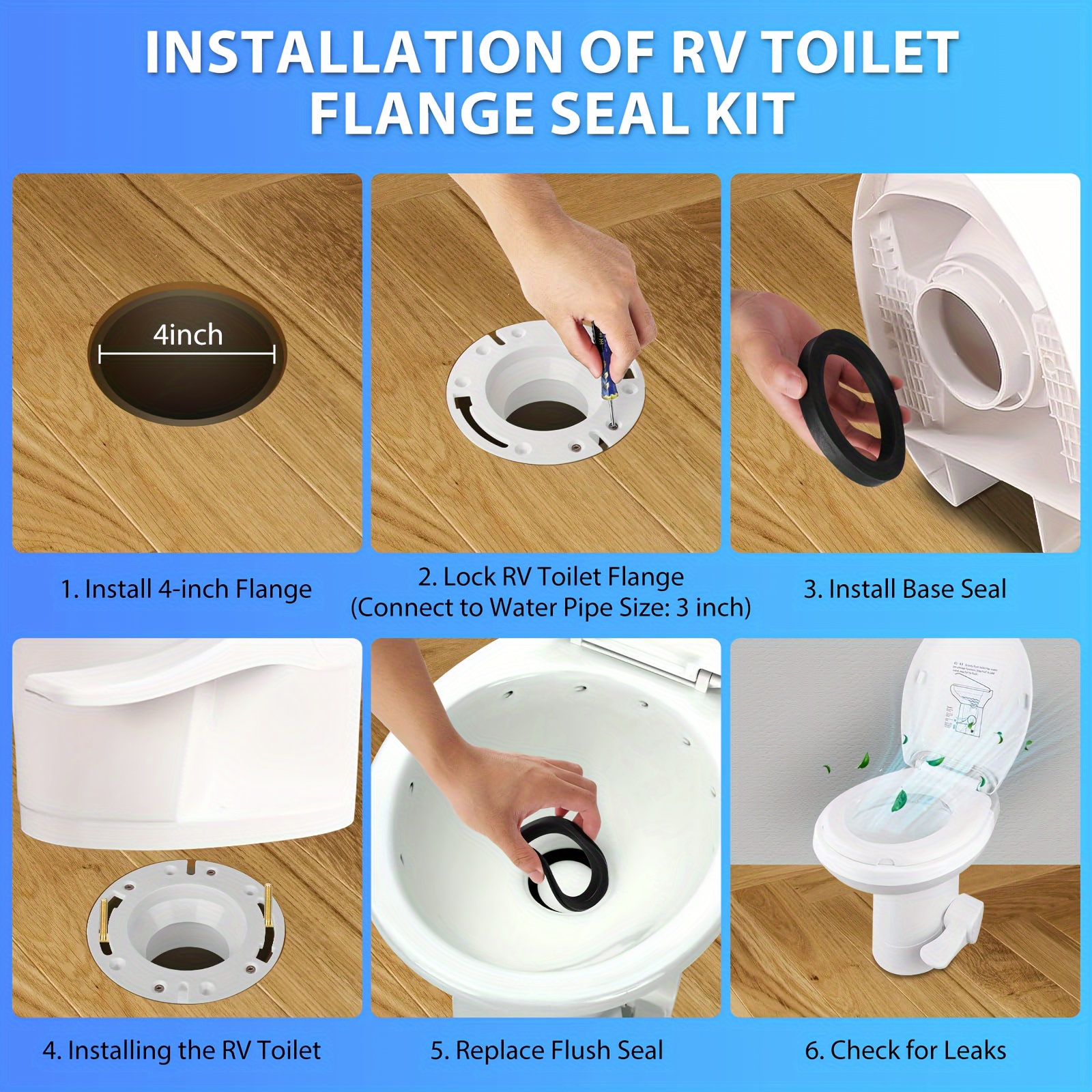 Rv Toilet Seal And Socket Rv Toilet Flange Designed For Aqua - Temu