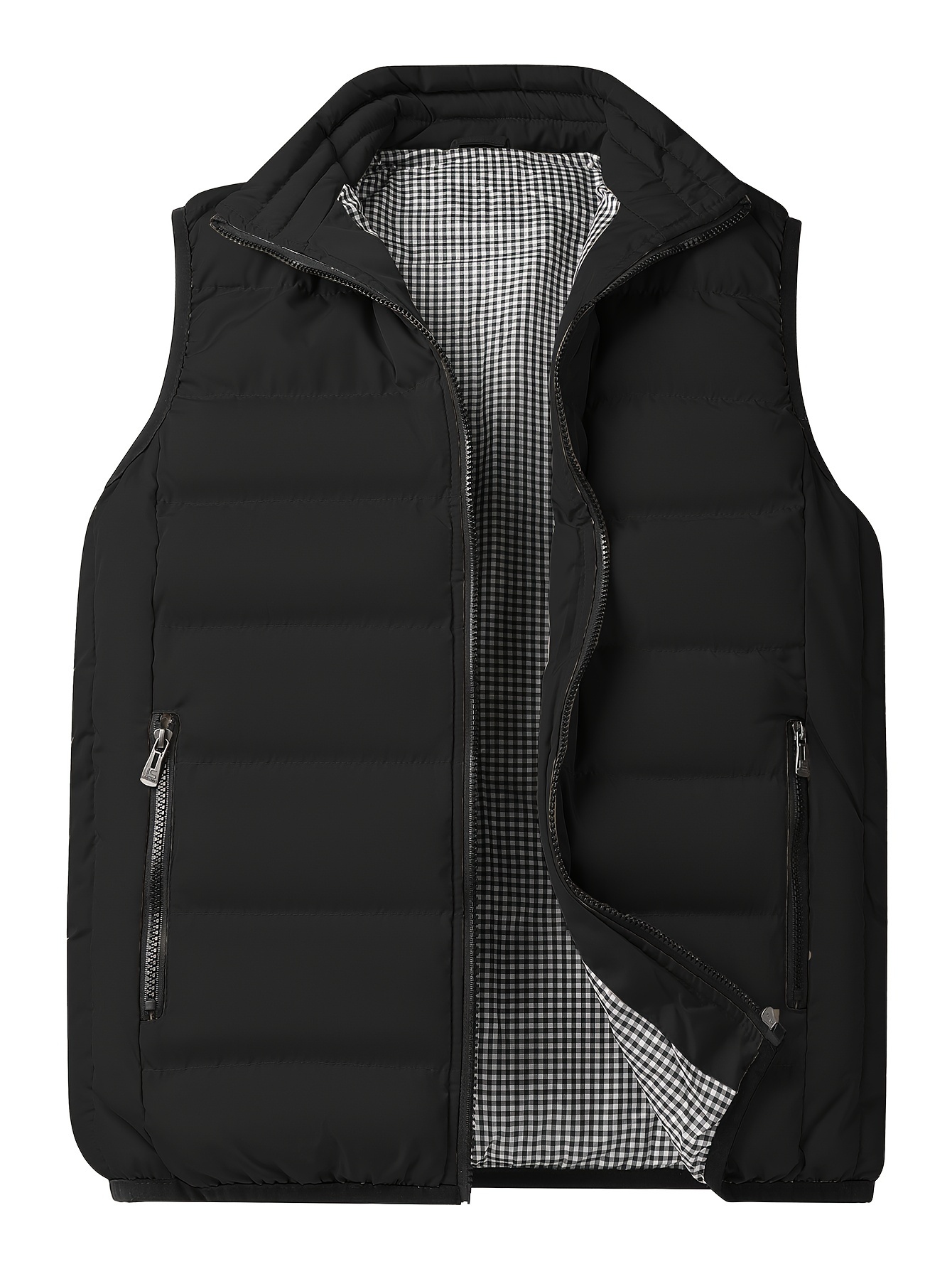 Men Sleeveless Coat Sport Tops Vest Mesh Lining Casual Zipper Waistcoat  Jacket 