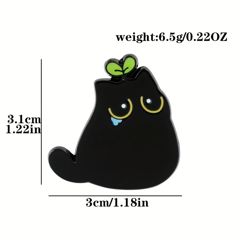  4 Pcs Cute Enamel Lapel Pins Sets Cartoon Animal Plant Flowers  Brooches Pin Badges for Clothing Bags Backpacks Jackets Hat Party Favors  Decoration (Black White Cats): Clothing, Shoes & Jewelry