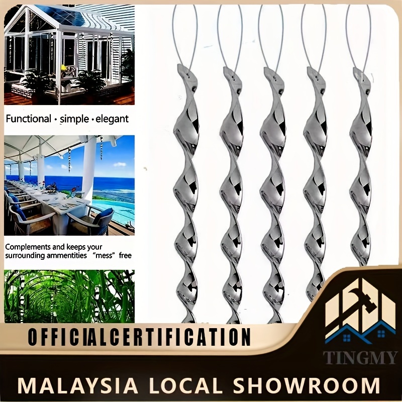 Bird Repellent Hanging Spiral Ornamental Deterrent - 5pcs