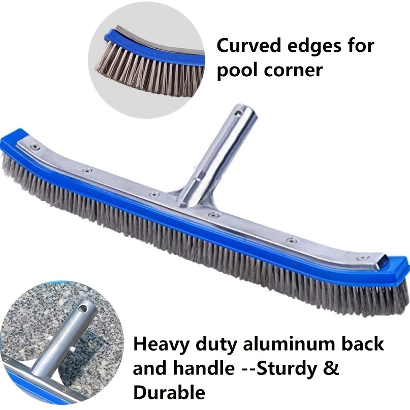 Sepetrel Tête de brosse de piscine pour nettoyer les murs de la piscine,  brosses à récurer robustes pour piscine creusée/excédentaire avec poils