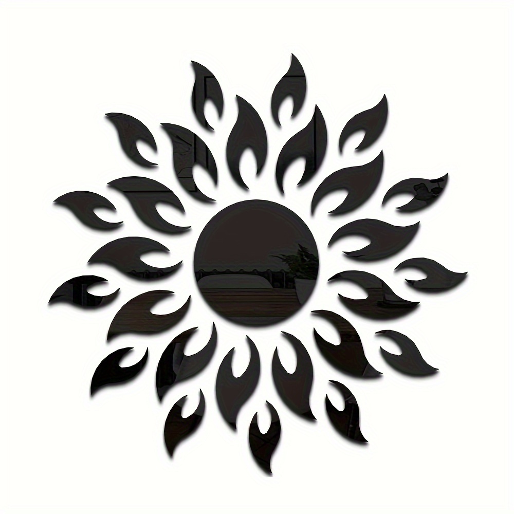 three dimensional sun flower acrylic   sticker   decoration self   wall sticker wall   tile bedroom installation diy self   double layer thickened   home details 14