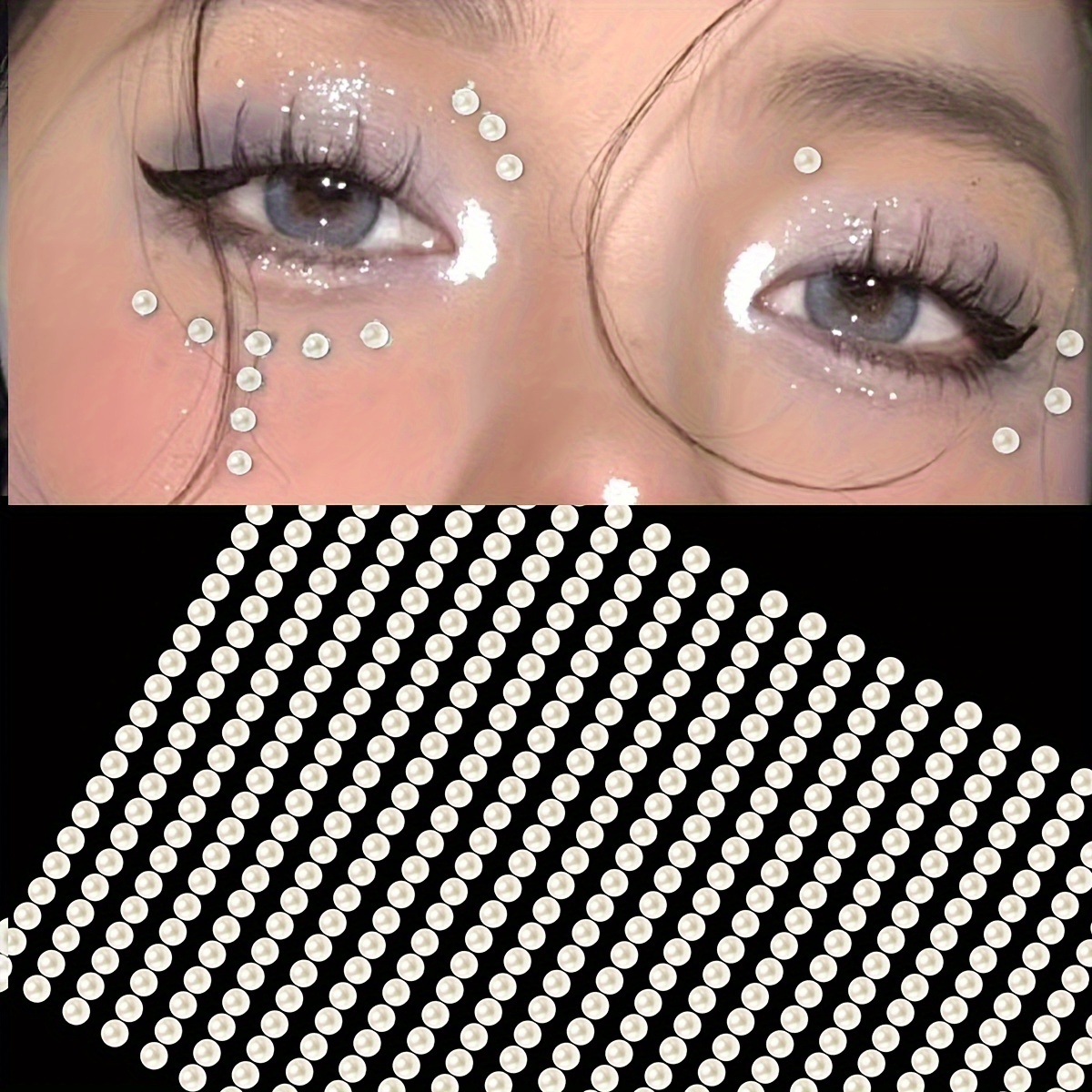 White black diamond Stage makeup stickers for women girls