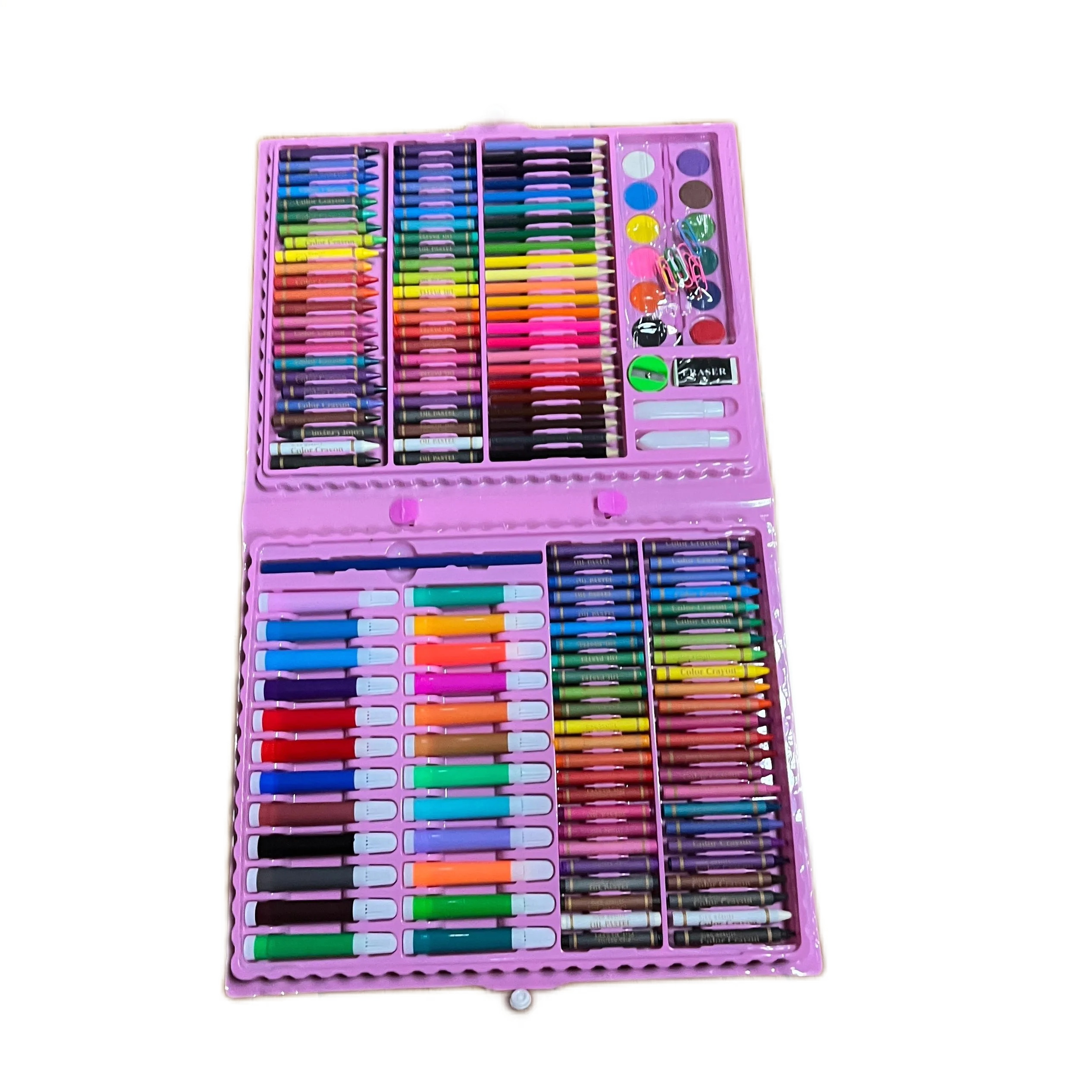 Acheter 168 pièces dessin stylo Art ensemble Kit peinture croquis crayons  de couleur Crayon huile Pastel eau couleur colle