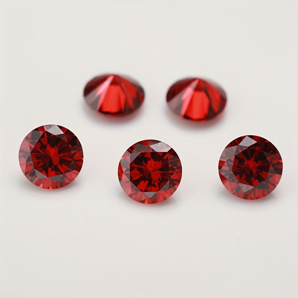 Machine Cut Heart Shape Garnet Cubic Zirconia Artificial - Temu