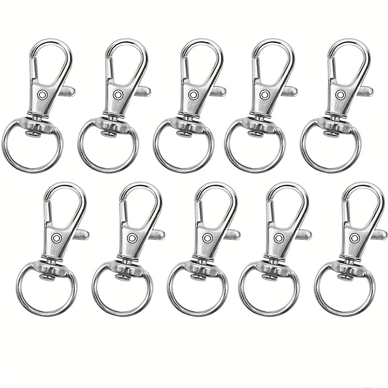 10pcs Lobster Clasps Kit For Keychain Making Metal Buckle Hook Lobster Claw  Keychain Handmade Keychains, Costume Jewelry DIY Handmade Buckles For Jewe