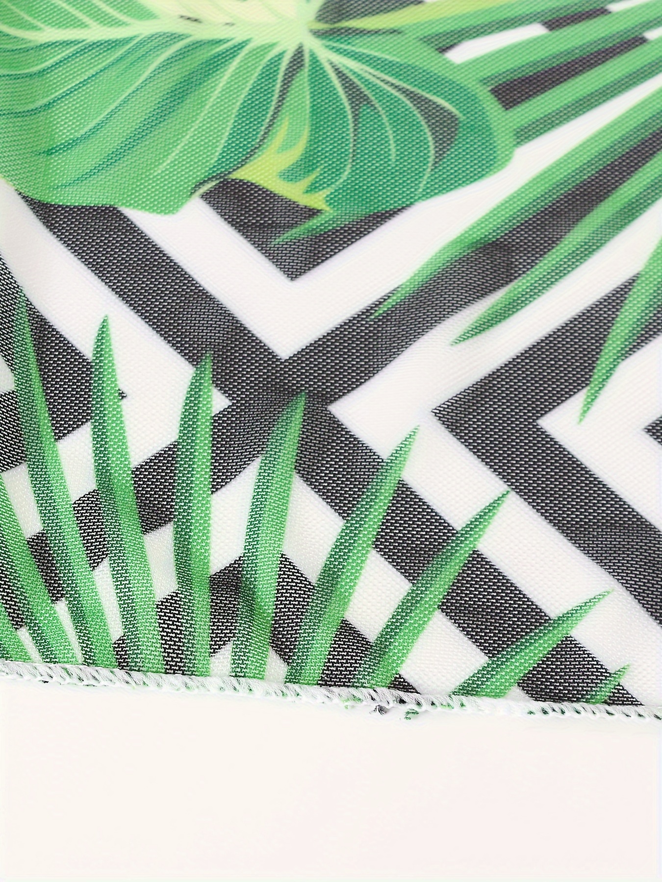 Tropical & Geo Print Beach Cover Up Skirt