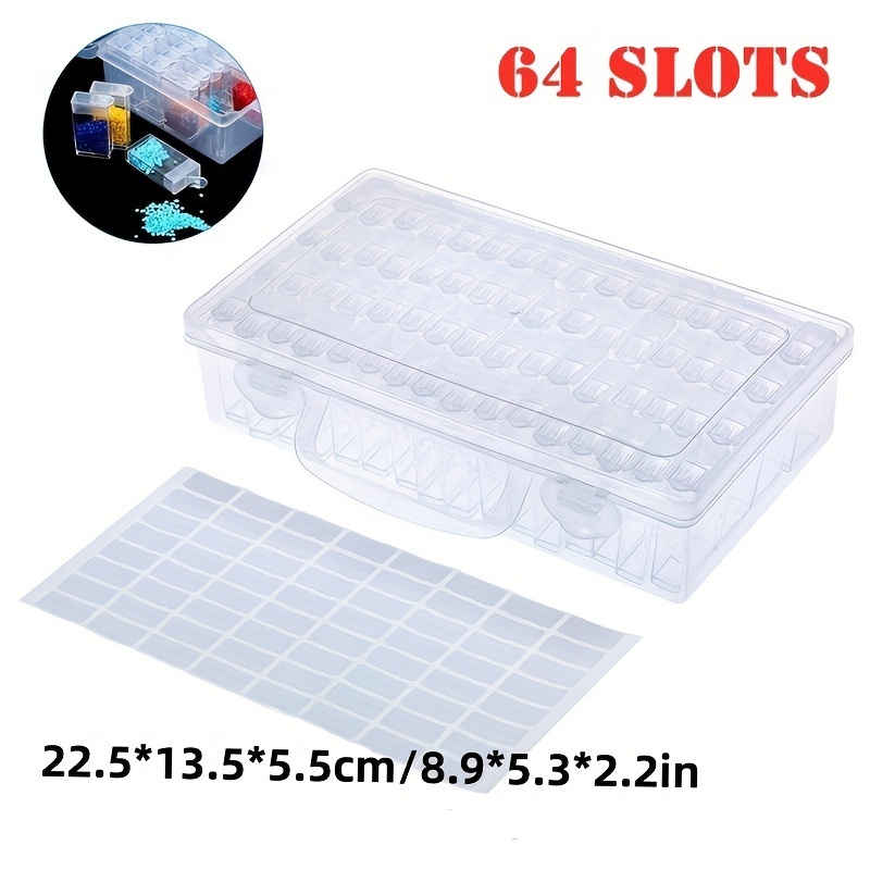 Free Samples Box12-slot Nail Art Storage Box - Clear Plastic Rhinestone &  Beads Organizer