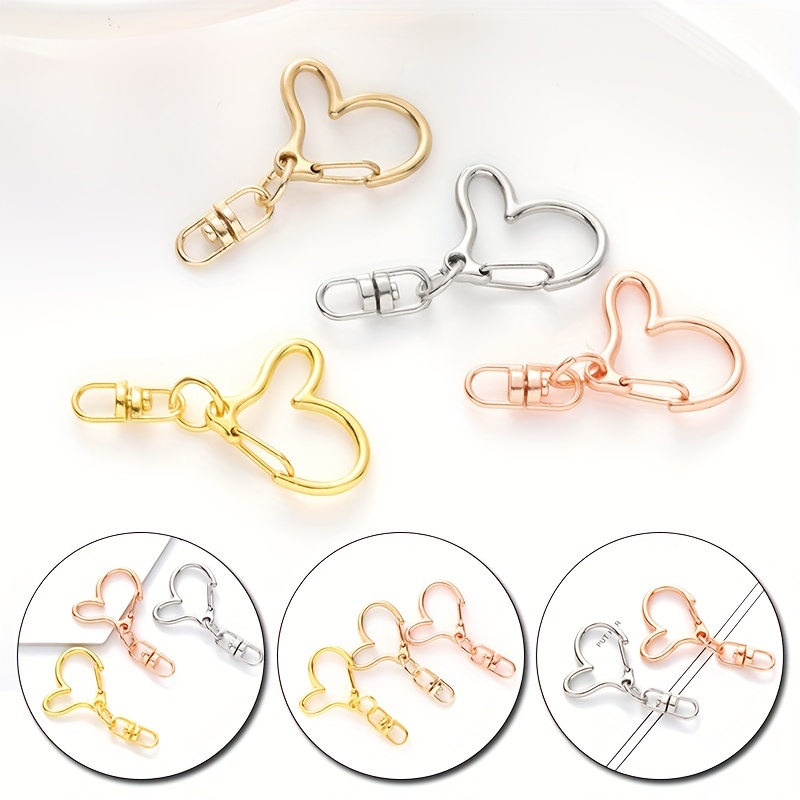 Heart Shaped Keychain Lobster Clasp Snap Hook Jewelry - Temu