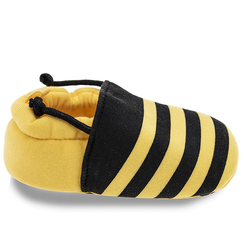 Cute Cartoon Bee Slip-on Walking Shoes for Baby, Fabric Upper, Cloth Insole, Fabric Sole, All-season