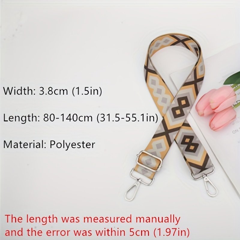 Vintage Geometric Pattern Bag Strap Lightweight All Match Strap