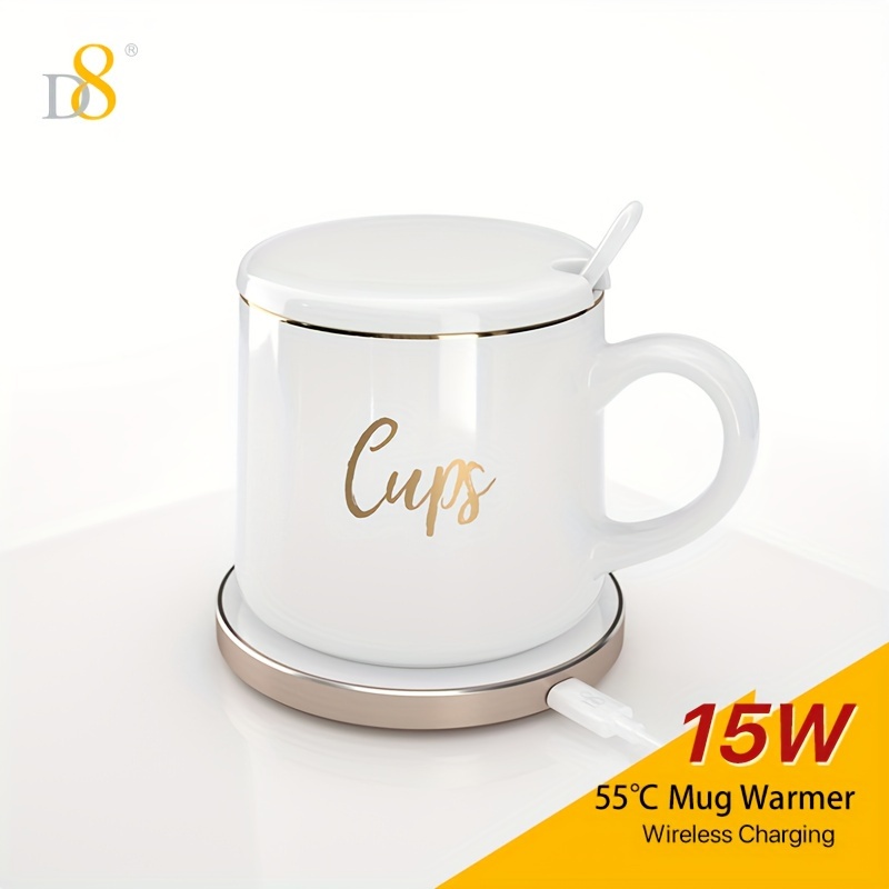 Qi 15W Wireless Fast Charging Pad & Inductive Coffee Mug Heater For The  Office