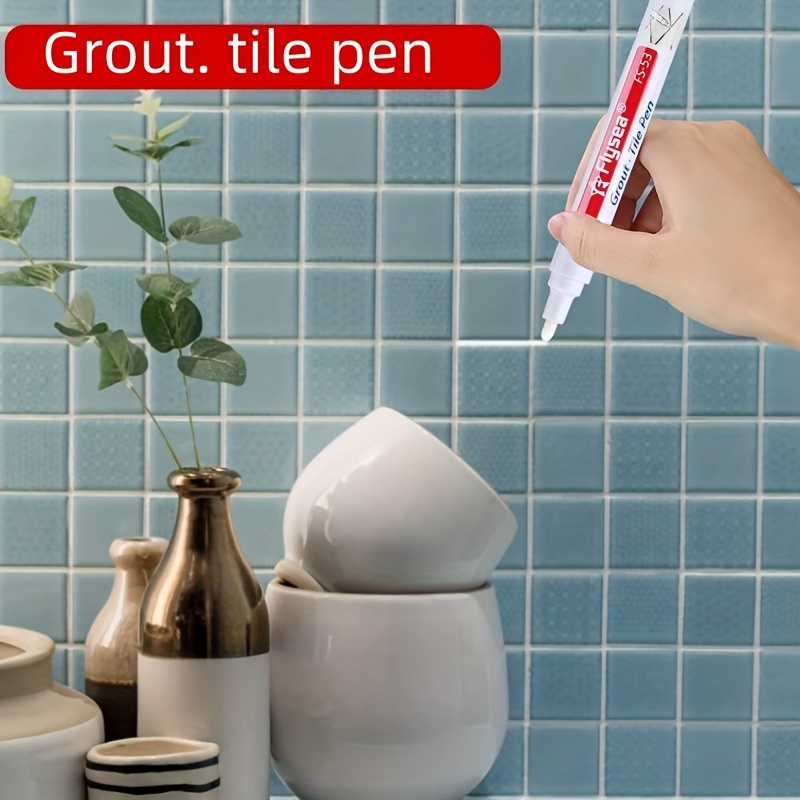 1pc Grout Pen, Marcador De Pintura Para Azulejos, Pintura Para Lechada,  Colorante Y Sellador Para Lechada De Azulejos, Blanco - Temu Spain