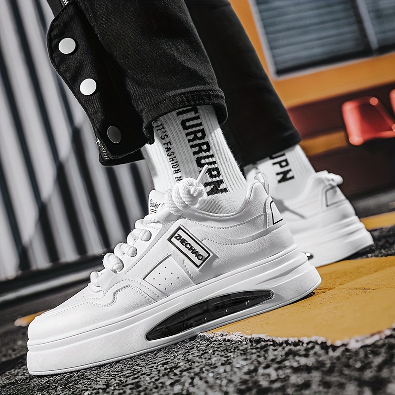 Mens Air Cushioned Skate Shoes With Breathable Lace Up Sneakers Mens Footwear Men s Shoes Temu Australia