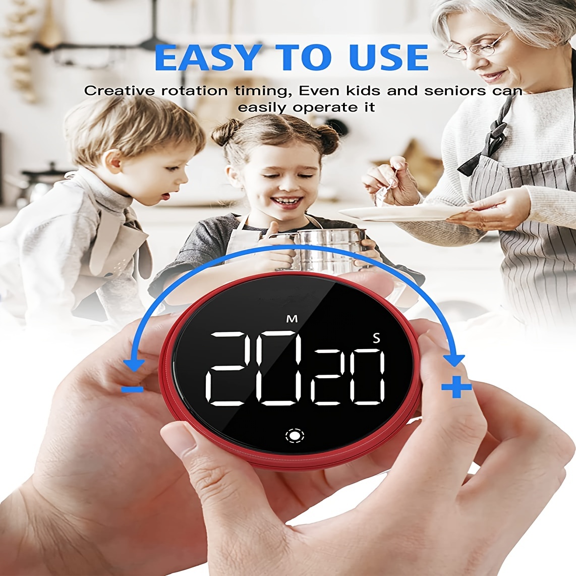 1pc, Timer, Digital Kitchen Timer For Cooking, Desk Timers For Teacher  Kids, Big Number Timer With Mute Switching, Magnetic Backing Timer For  Study Ki