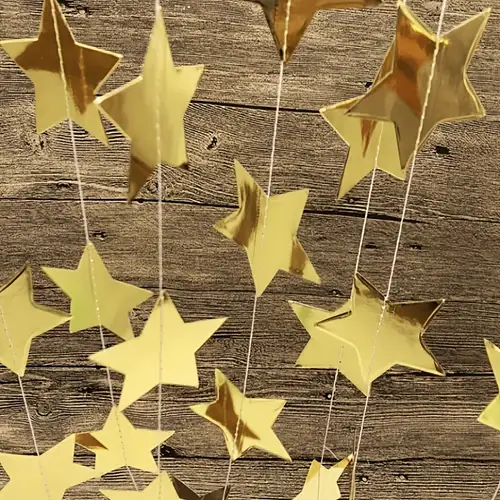 Glitter Golden Five Star Cutouts Paper Star Confetti Cutouts - Temu