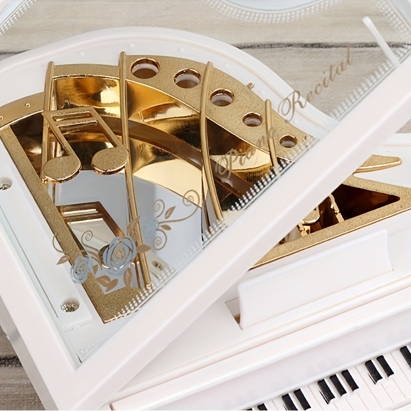 Atyhao Caixa de música de piano simulação, caixa de música de piano clássica  elegante madeira delicada para aniversário de Natal (preto) :  : Brinquedos e Jogos