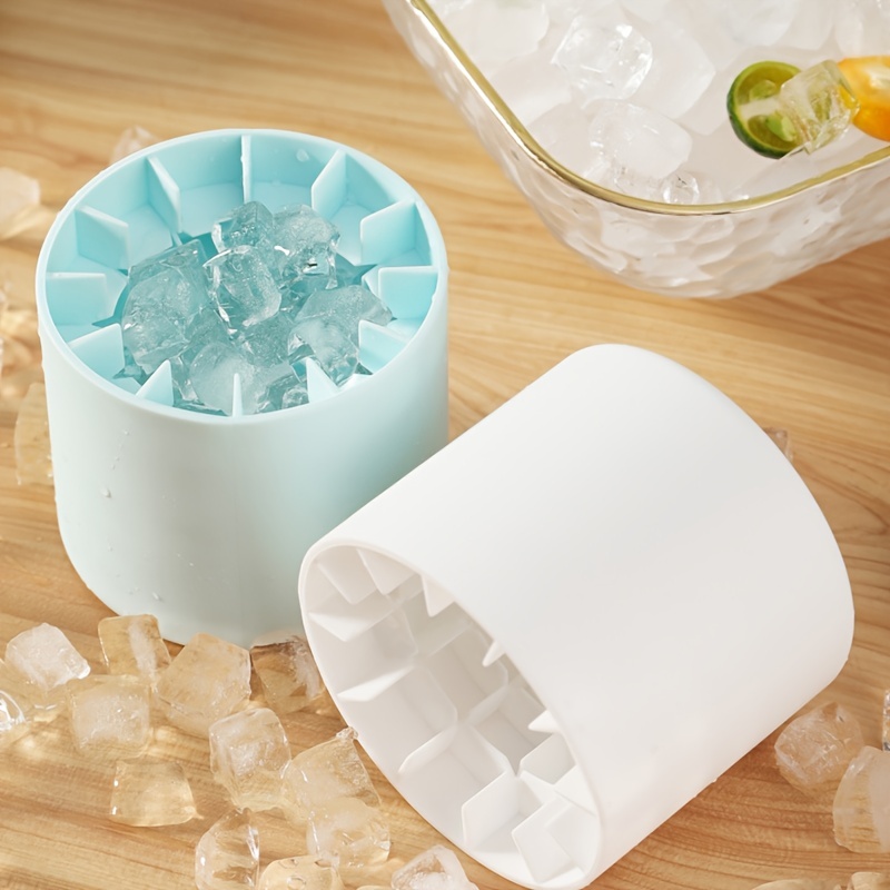 Silicone Ice Cube Maker Cup,Ice Cube Molds Ice Trays,Large Silicone Ice  Bucket Ice Cube Maker,Easy-Release Ice Lattice,Portable Ice Trays for  Freezer