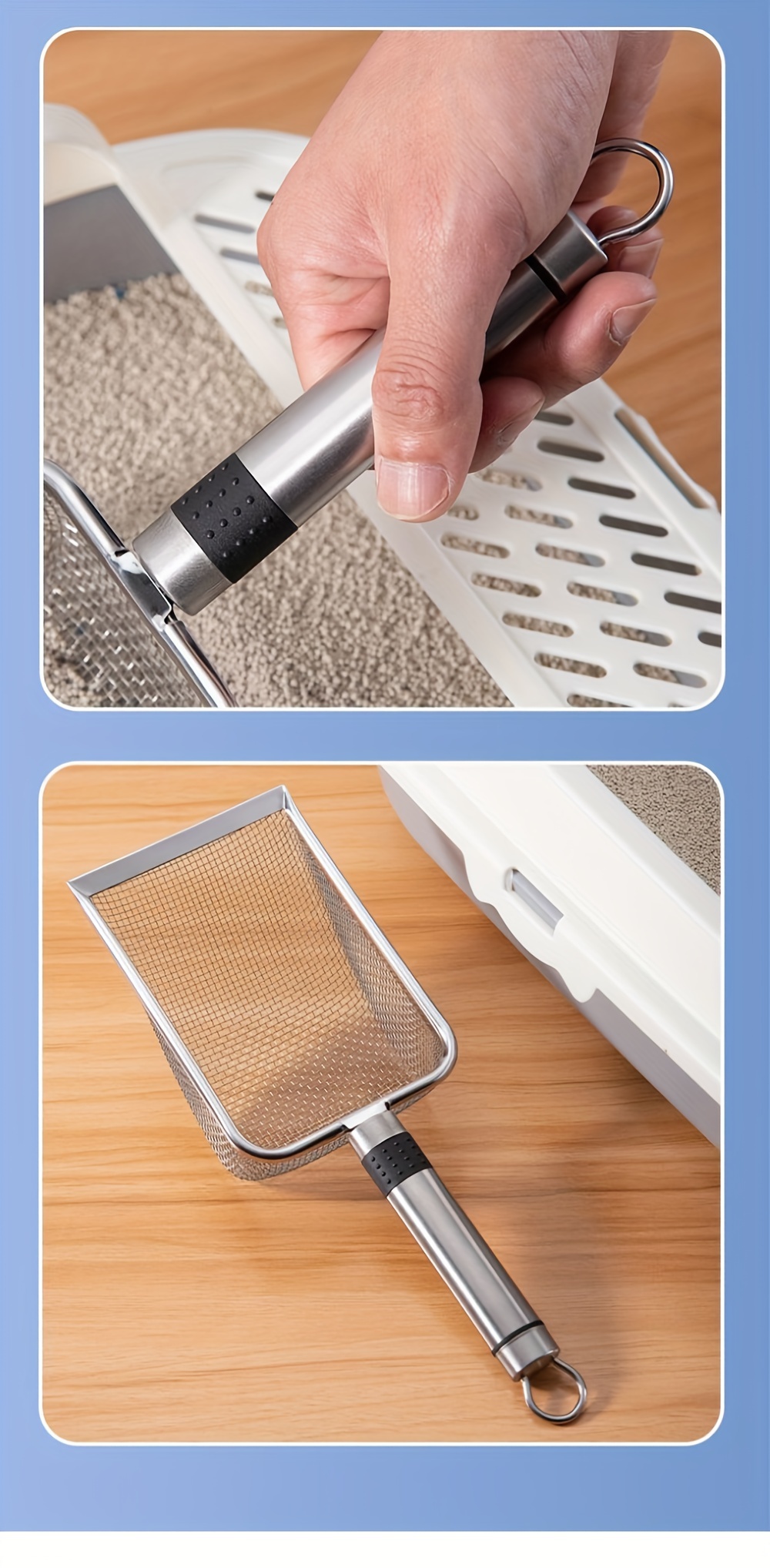 Cat Litter Scoop Fine Mesh Stainless Steel Cat Litter Temu