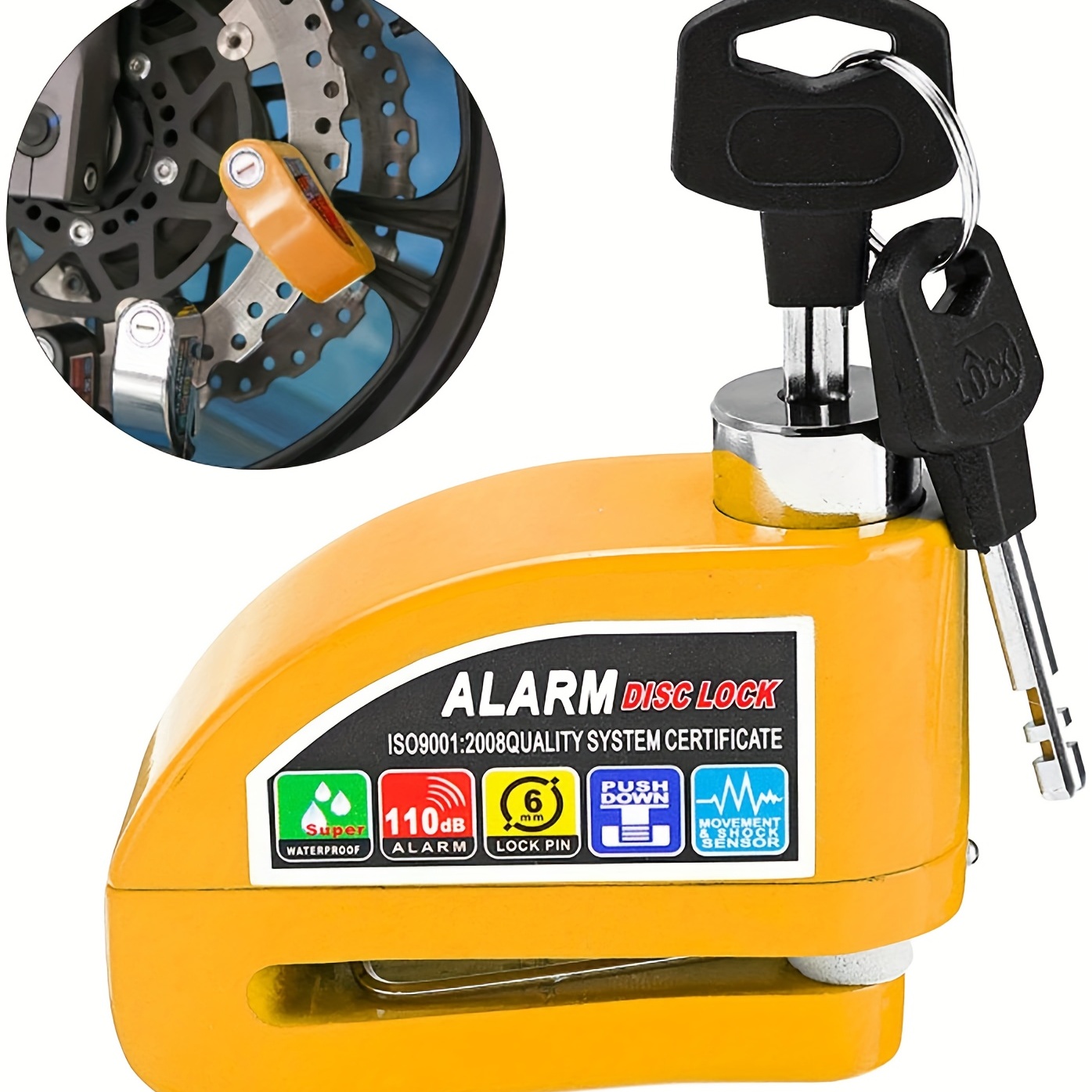 Candado con Alarma para Bicicletas y Motos con sistema Puertas Alarm Lock 
