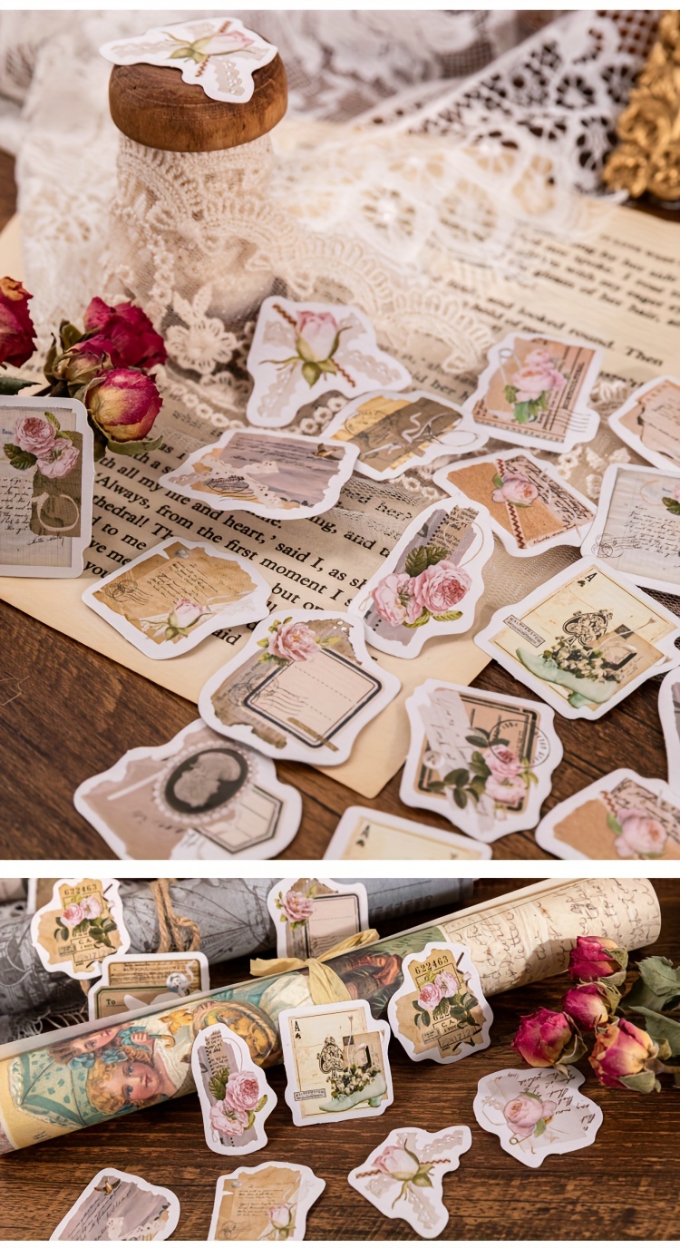 Retro Style Vintage Scrapbook Stickers For Teen Adults - Temu