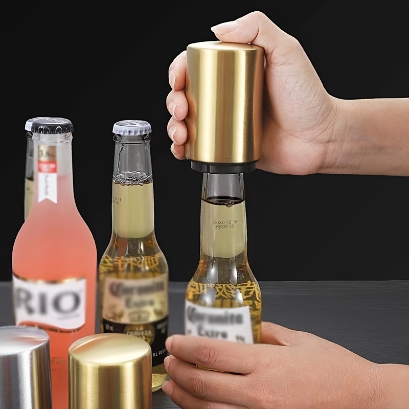 Stainless Steel Premium Automatic Bottle Opener Creative Beer Bottle Opener  - Temu