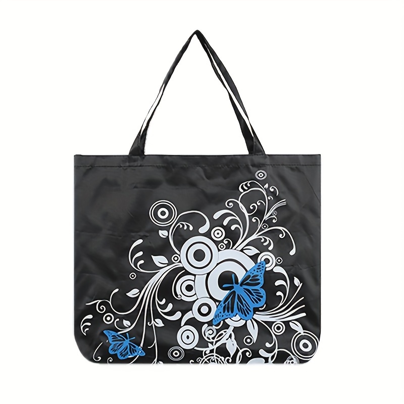 E-shop Tragbare Schmetterling Liebe Blume Faltbare Einkaufstasche Tasche Spot Druckbare Logo Polyester Oxford Stoff Aufbewahrungstasche