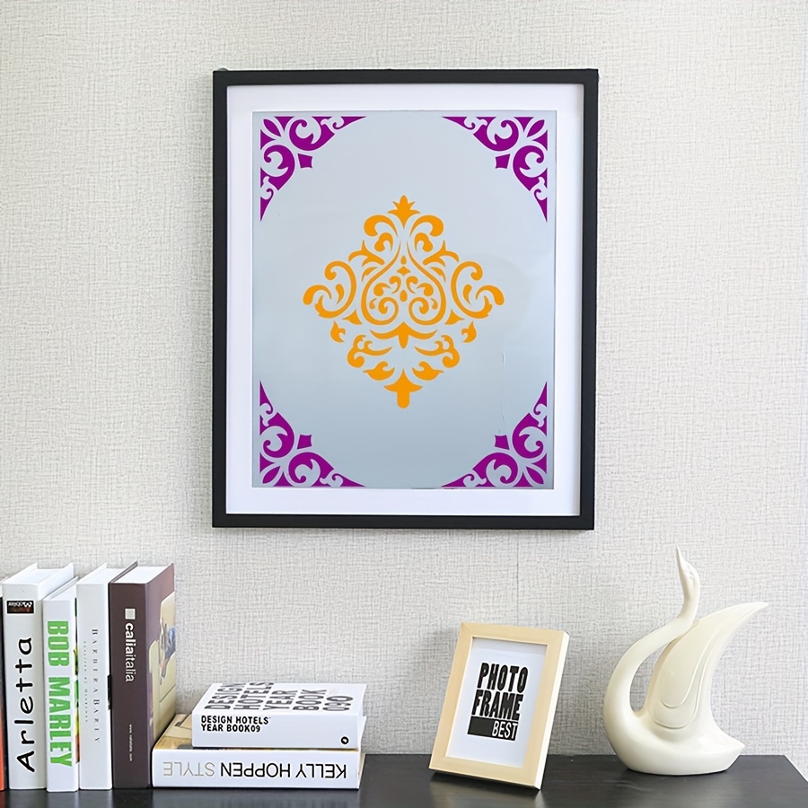 KQNM 12pcs Stencil Mandala, Stencil Per Pittura Mandala, Stencil Muro Grandi ，Stencil Muro，Stencil Per Pareti，Set Di Stencil Per Aerografo Per Pittura,  Decorazioni Murali Fai Da Te (13x13cm) : : Fai da te