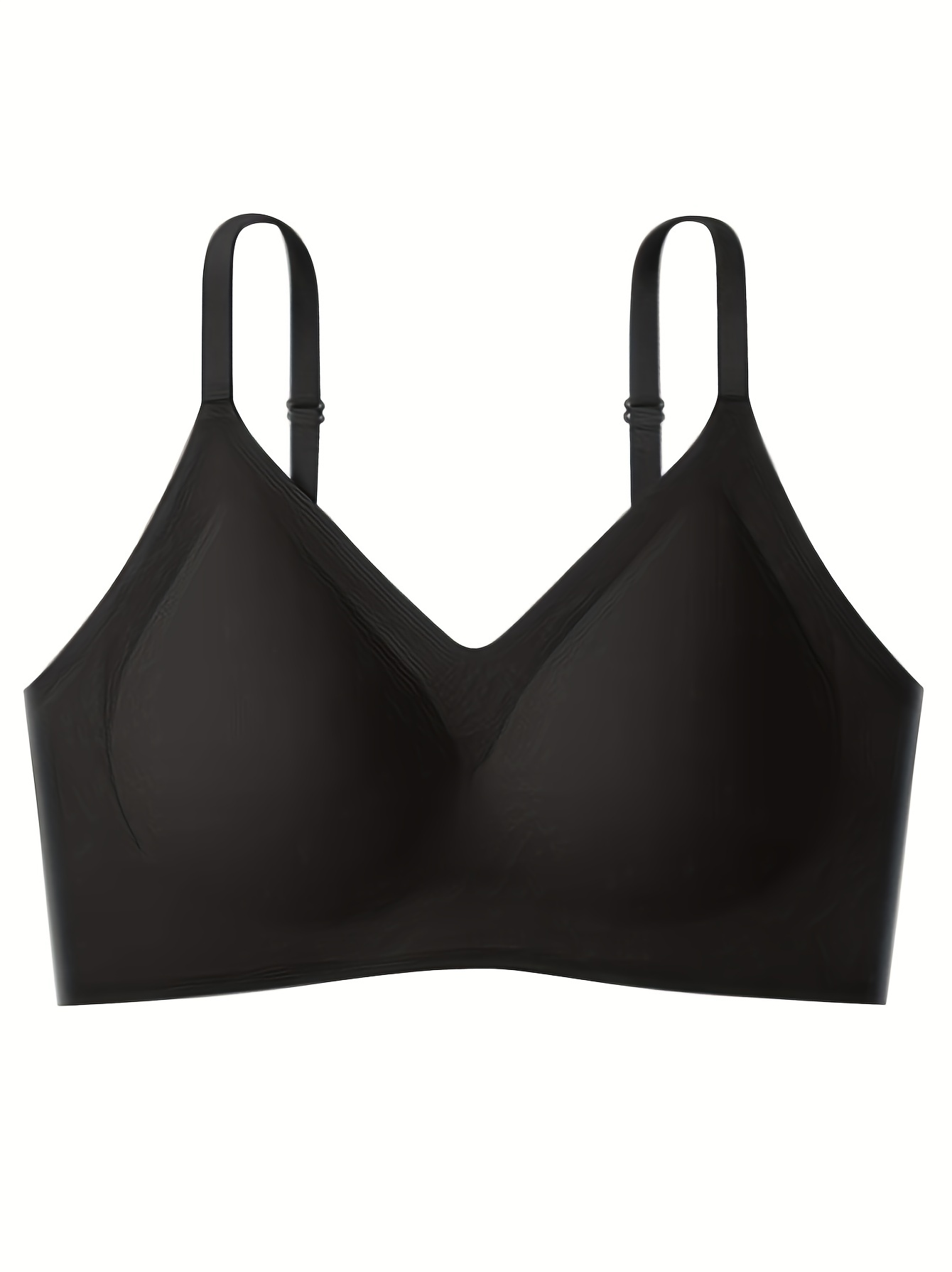 Seamless non-wired push-up bra - Black - Ladies