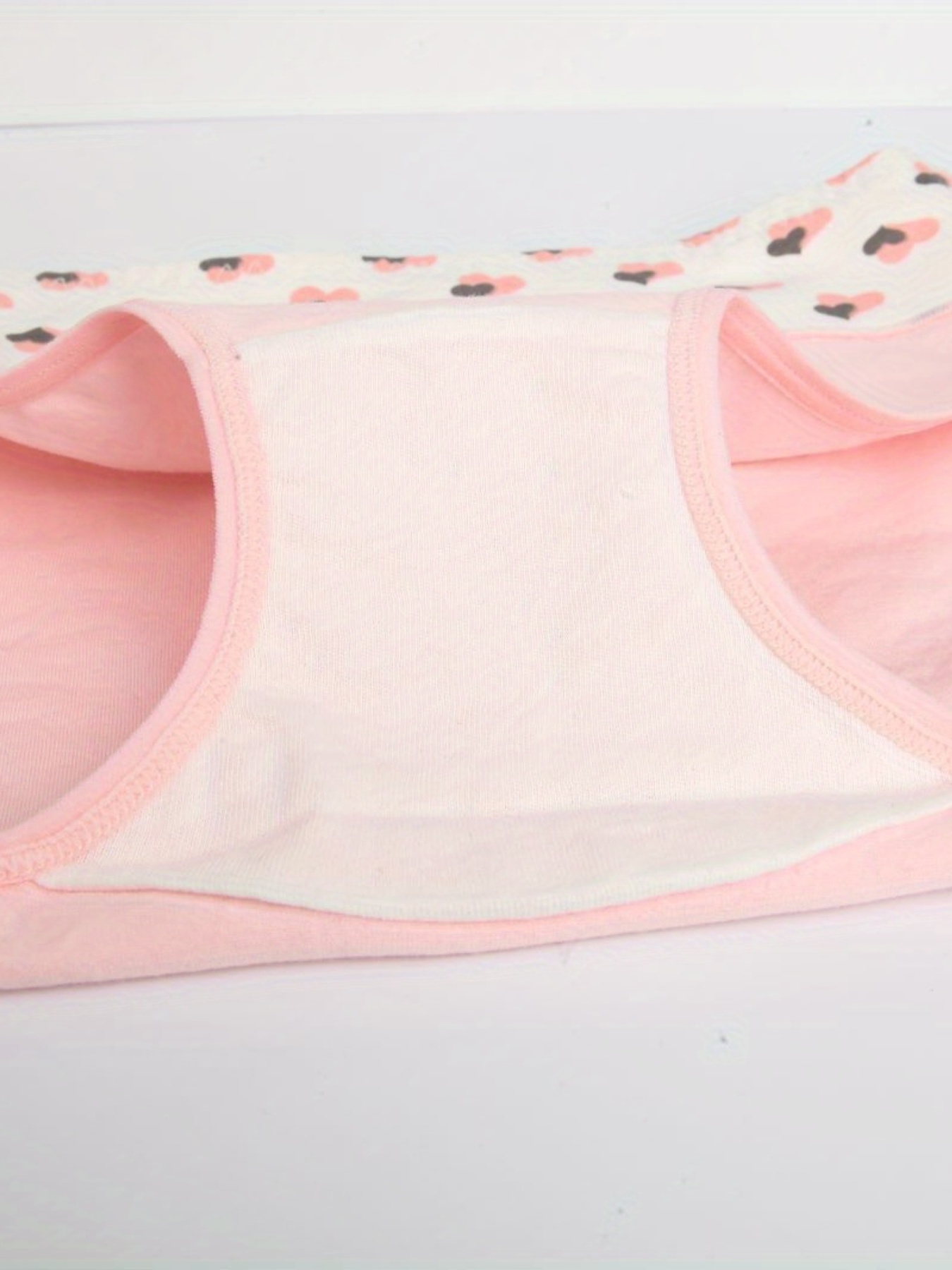3pcs Heart Print Briefs, Comfy & Cute Stretchy Intimates Panties, Women's  Lingerie & Underwear