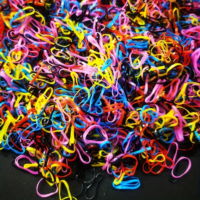 1000 Mini Rubber Bands Soft Elastic Bands for Kid Hair Braids Hair, Free Returns & Free Ship, 0.99, Color Plain Color, Christmas Gifts,Temu