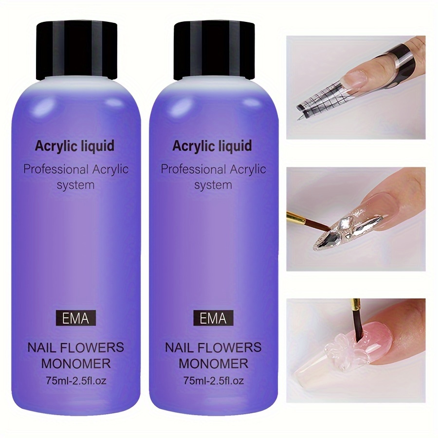 

Acrylic Liquid Monomer - Acrylic Liquid Monomer System For Acrylic Nails Extension, For Nail Salon At Home (150ml/75ml)