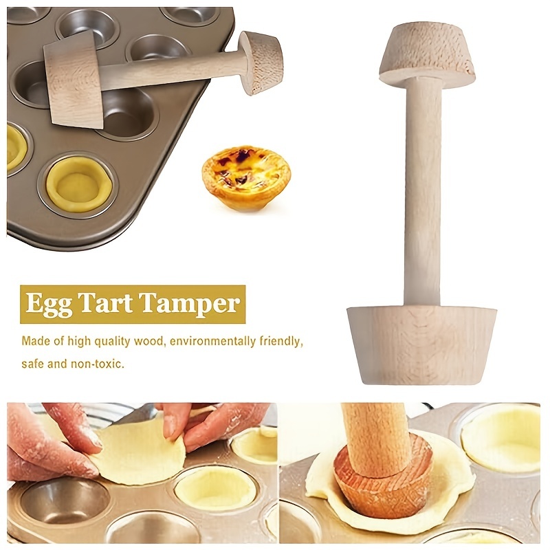  SDUSEIO 3 Pieces Tart Tamper Wooden Tart Press Tool Wooden Egg  Tart Molds Pastry Dough Tamper for Tart Pan Mini Pie Shells Cheesecake Pans  Muffin Bakeware Cake: Home & Kitchen